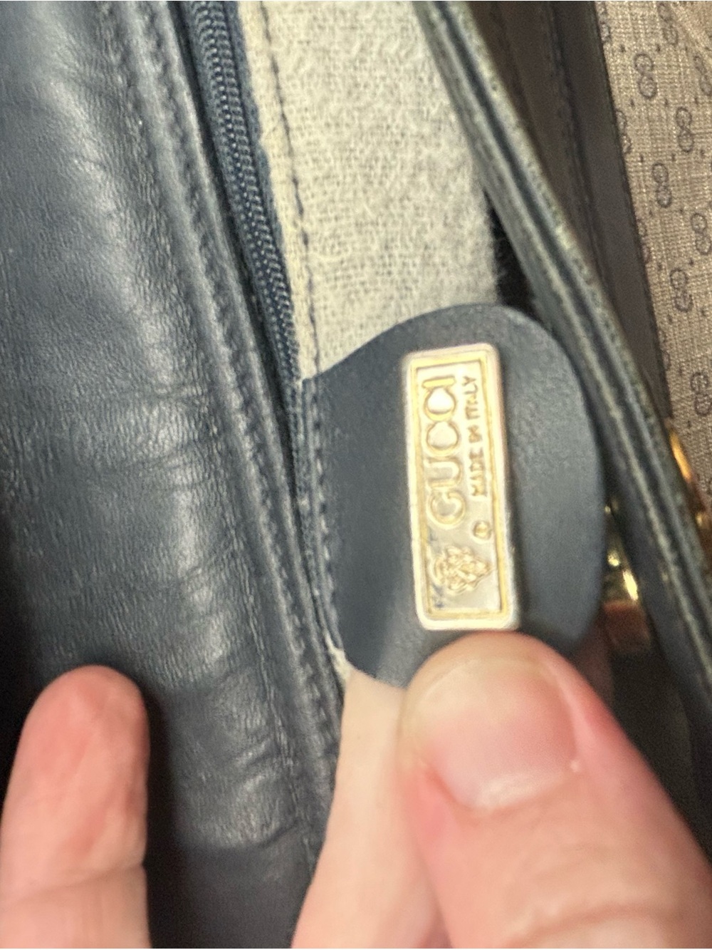 ✨ Vintage Gucci Navy GG Monogram Shoulder Bag / Crossbody ✨ - Picture 16 of 16